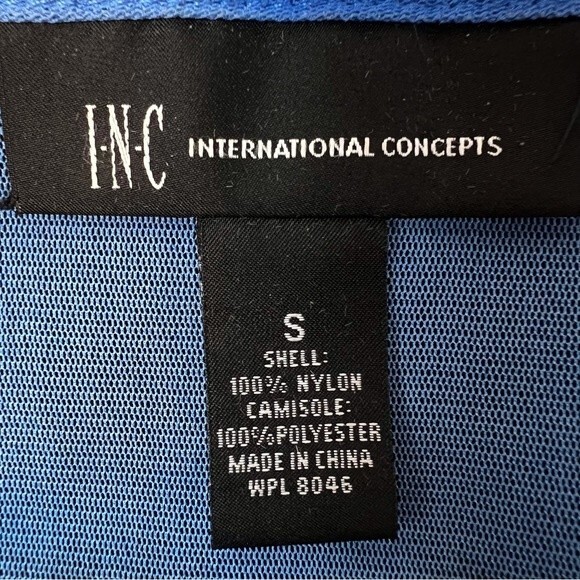 Inc International Concepts Tie Dye Front Tie Semi Sheer Blouse Size S - Picture 9 of 10